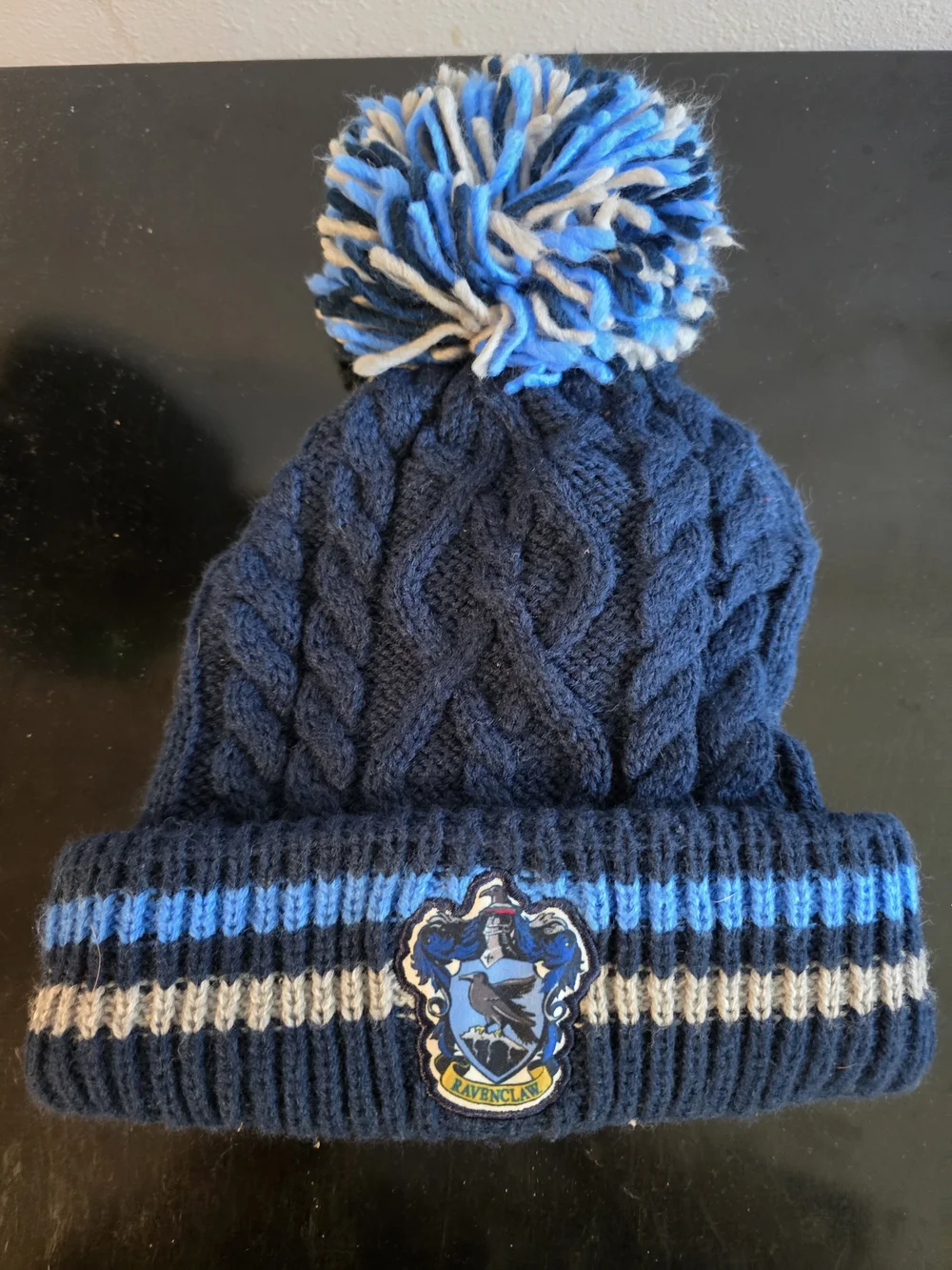 Ravenclaw Kids Navy Blue Pom Knit Hat